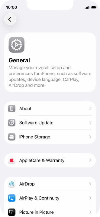 Press Software Update. If a new software version is available, it's displayed. Follow the instructions on the screen to update the phone software.