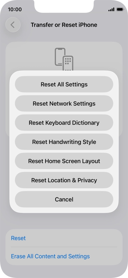 Press Reset Network Settings.