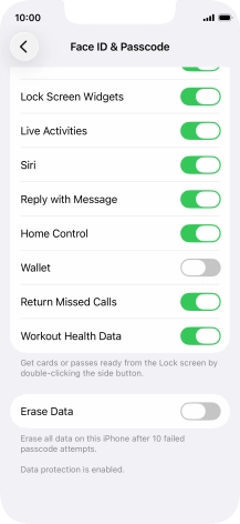 Press the indicator next to 