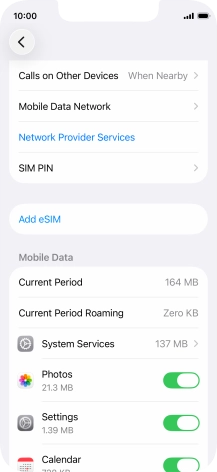 The total data usage is displayed next to Current Period.