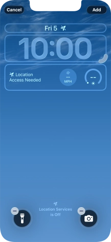 To customise the way the lock screen date is displayed, press the date widget and follow the instructions on the screen to select the required widget display mode.