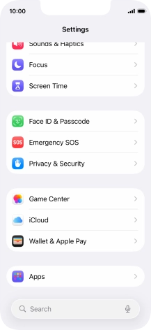 Press Face ID & Passcode.