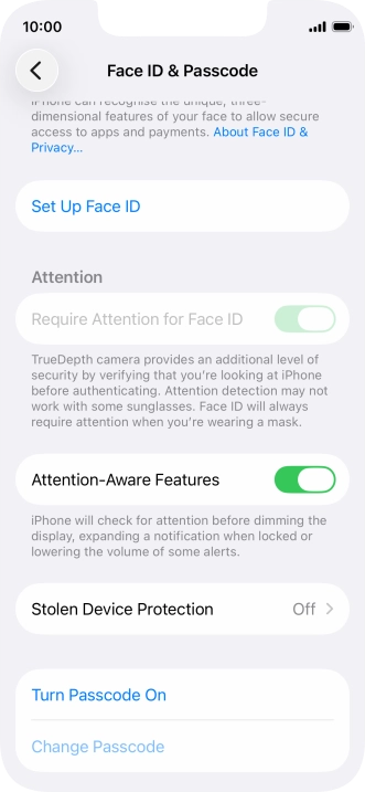 Press Set Up Face ID.