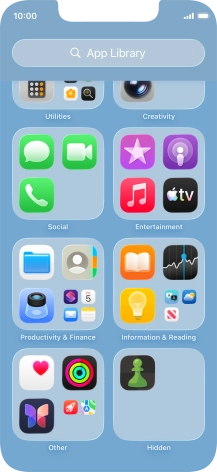 Press and hold the required app.