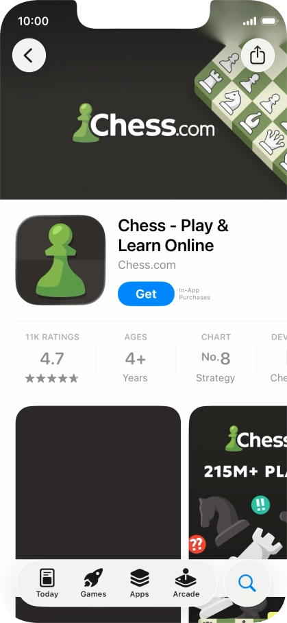 Press Get and follow the instructions on the screen to install the app.