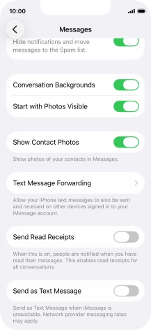 Press the indicator next to 