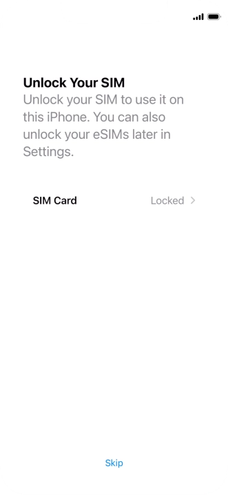 Press SIM Card.