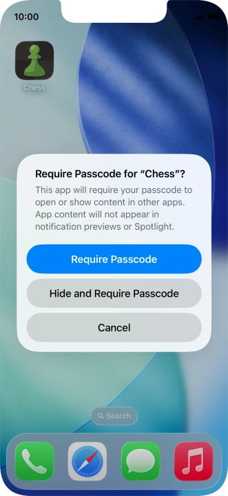 Press Require Passcode.