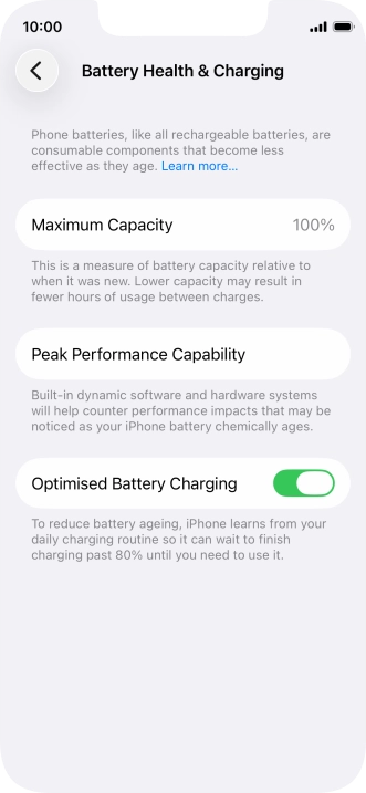 Press the indicator next to 