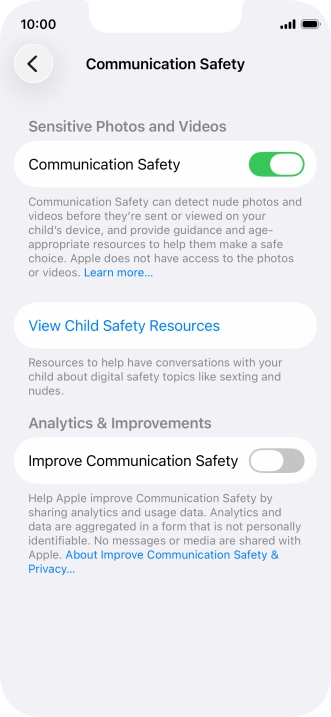 Press the indicator next to 