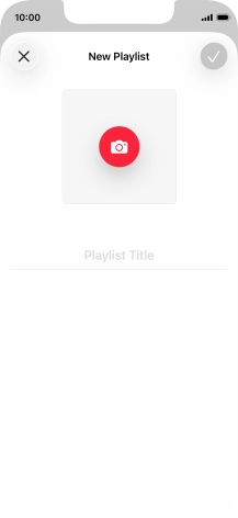 Press the text input field and key in a name for the playlist.