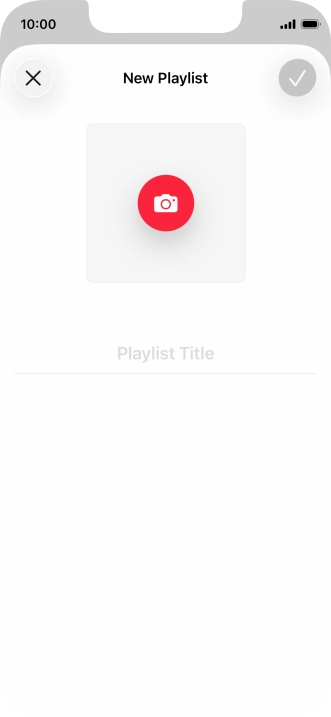 Press the text input field and key in a name for the playlist.