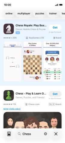 Press the required app.