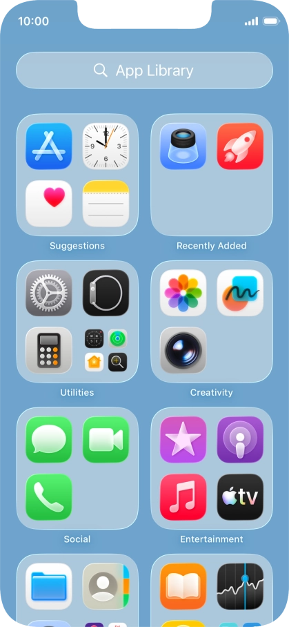 Press the required app.