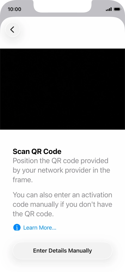 Place the QR code you've received inside the phone camera frame to scan the code.