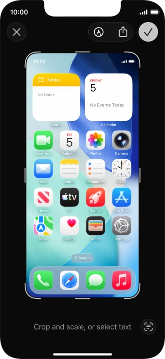 Follow the instructions on the screen to edit and save your screenshot.