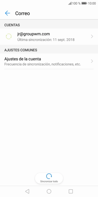 Pulsa Ajustes de la cuenta. Pulsa Ajustes de la cuenta.