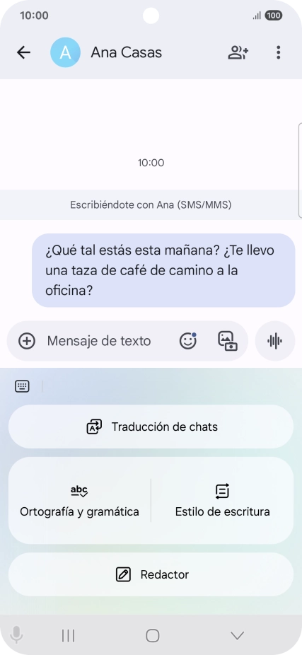 Pulsa Traducción de chats. Pulsa Traducción de chats.