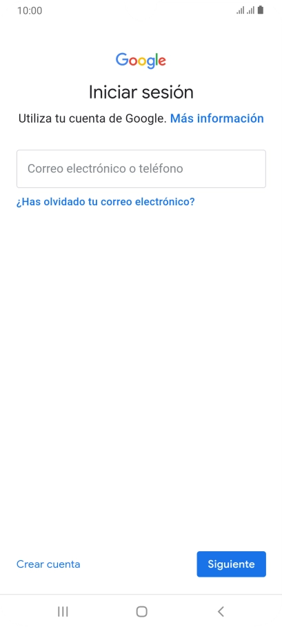 Si no tienes una cuenta de Google, pulsa Crear cuenta y sigue las indicaciones de la pantalla para ver cómo crear una cuenta nueva. Si no tienes una cuenta de Google, pulsa Crear cuenta y sigue las indicaciones de la pantalla para ver cómo crear una cuenta nueva.