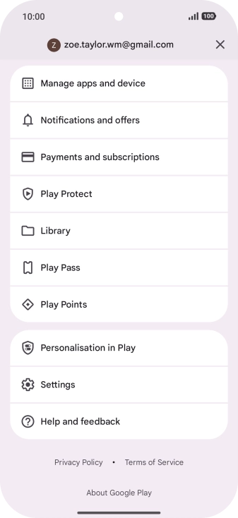 Press Manage apps and device.