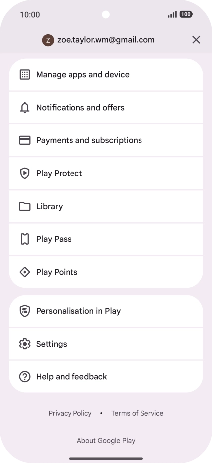 Press Manage apps and device.