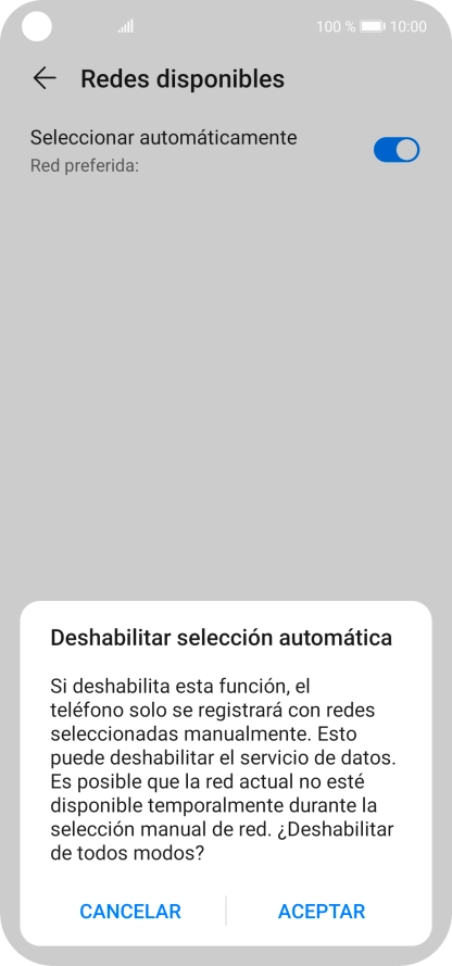 Pulsa ACEPTAR y espera mientras el teléfono está buscando redes. Pulsa ACEPTAR y espera mientras el teléfono está buscando redes.