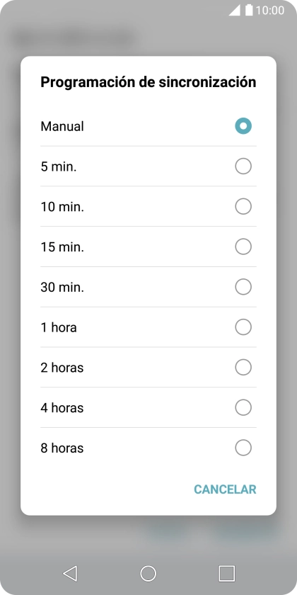 Pulsa el ajuste deseado. Pulsa el ajuste deseado.