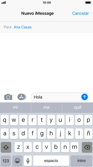 Pulsa el icono de enviar. Pulsa el icono de enviar.
