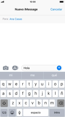 Pulsa el icono de enviar. Pulsa el icono de enviar.