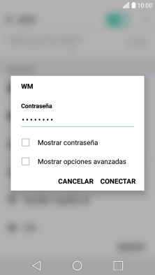 Introduce la contraseña de la red wifi y pulsa CONECTAR. Introduce la contraseña de la red wifi y pulsa CONECTAR.