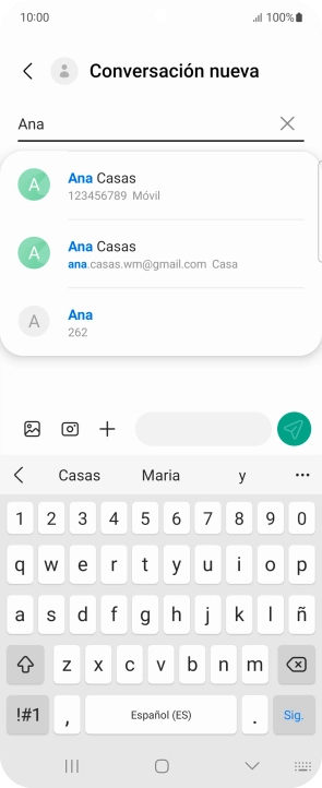 Pulsa el contacto deseado. Pulsa el contacto deseado.