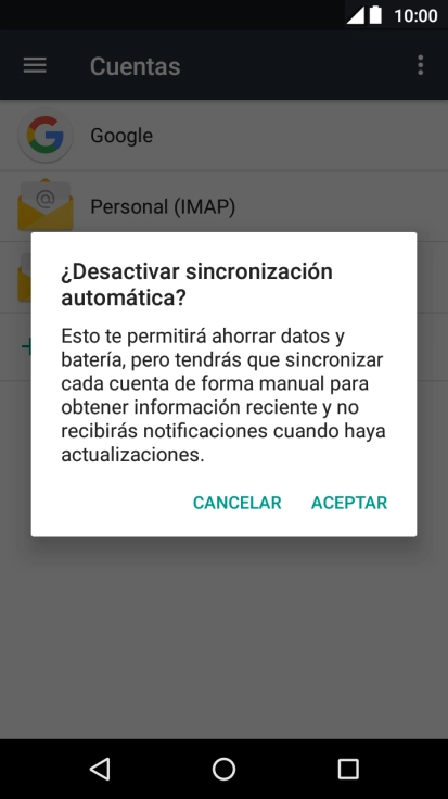 Pulsa ACEPTAR para activar o desactivar la función. Pulsa ACEPTAR para activar o desactivar la función.