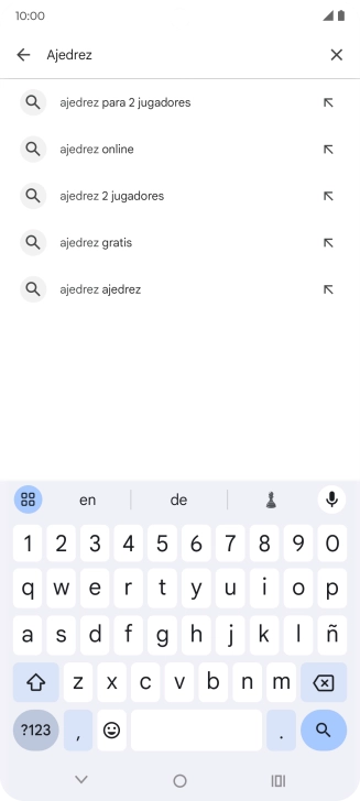 Introduce el nombre del tema o de la app y pulsa el icono de búsqueda. Introduce el nombre del tema o de la app y pulsa el icono de búsqueda.