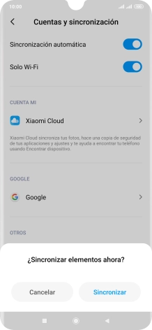 Si activas la función, pulsa Sincronizar. Si activas la función, pulsa Sincronizar.