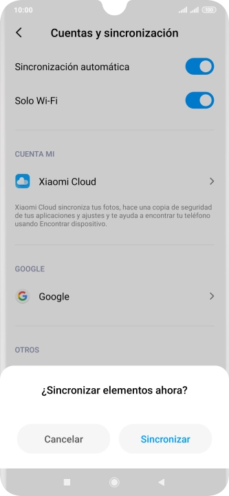 Si activas la función, pulsa Sincronizar. Si activas la función, pulsa Sincronizar.