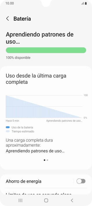 Pulsa Ahorro de energía. Pulsa Ahorro de energía.