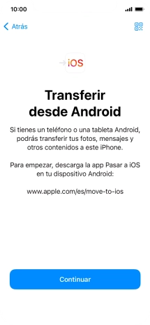 Para transferir contenido a tu teléfono, tienes que haber instalado la app Para transferir contenido a tu teléfono, tienes que haber instalado la app