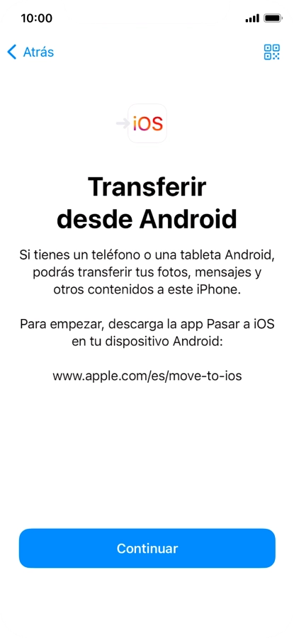 Para transferir contenido a tu teléfono, tienes que haber instalado la app Para transferir contenido a tu teléfono, tienes que haber instalado la app