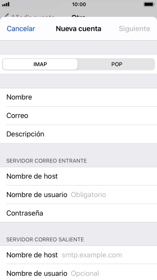 Pulsa Nombre de usuario e introduce el nombre de usuario de tu cuenta de correo electrónico. Pulsa Nombre de usuario e introduce el nombre de usuario de tu cuenta de correo electrónico.