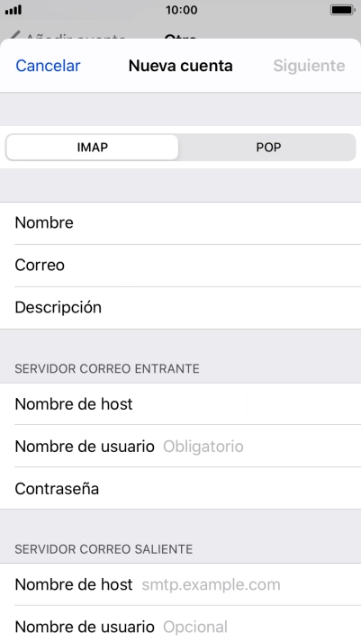Pulsa Nombre de usuario e introduce el nombre de usuario de tu cuenta de correo electrónico. Pulsa Nombre de usuario e introduce el nombre de usuario de tu cuenta de correo electrónico.
