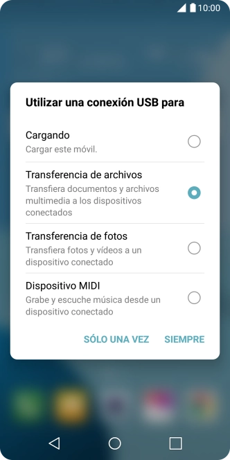 Pulsa Transferencia de archivos. Pulsa Transferencia de archivos.