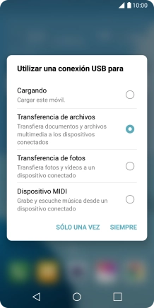 Pulsa Transferencia de archivos. Pulsa Transferencia de archivos.