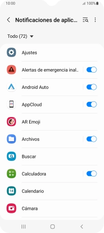 Pulsa el indicador junto a las apps deseadas para activar o desactivar la función. Pulsa el indicador junto a las apps deseadas para activar o desactivar la función.