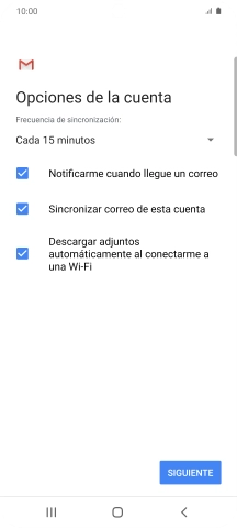 Si aparece en la pantalla esta imagen, tu cuenta de correo electrónico ha sido reconocida y configurada automáticamente. Sigue las indicaciones de la pantalla para introducir más información y terminar la configuración. Si aparece en la pantalla esta imagen, tu cuenta de correo electrónico ha sido reconocida y configurada automáticamente. Sigue las indicaciones de la pantalla para introducir más información y terminar la configuración.