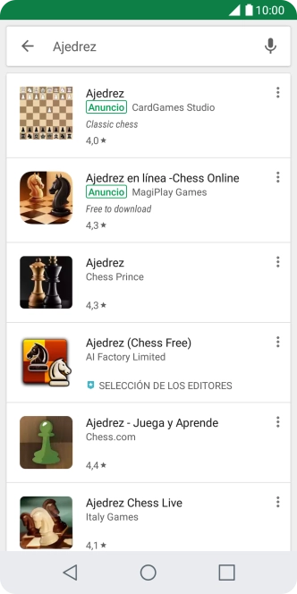 Pulsa la app deseada. Pulsa la app deseada.