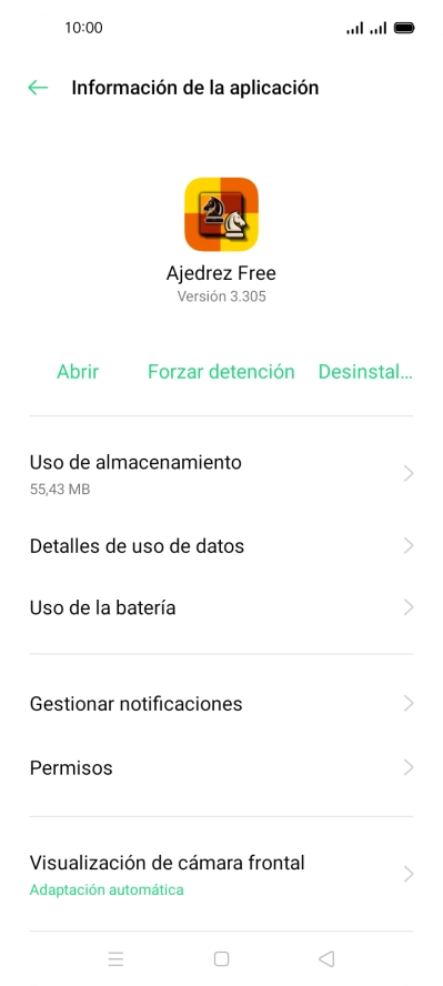 Pulsa Uso de almacenamiento. Pulsa Uso de almacenamiento.