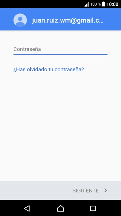Pulsa Contraseña e introduce la contraseña de tu cuenta de Google. Pulsa Contraseña e introduce la contraseña de tu cuenta de Google.