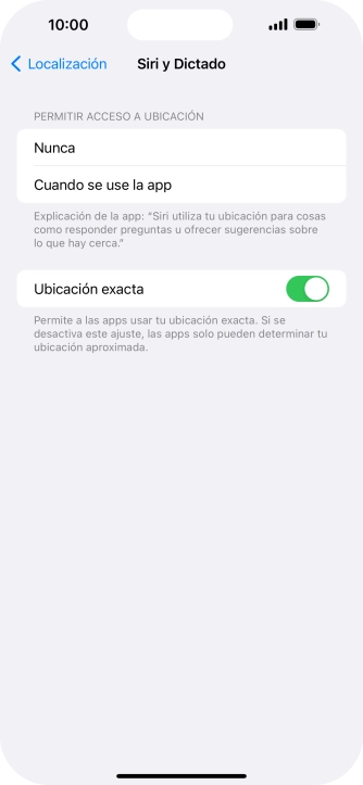 Pulsa el ajuste deseado para activar o desactivar la función. Pulsa el ajuste deseado para activar o desactivar la función.