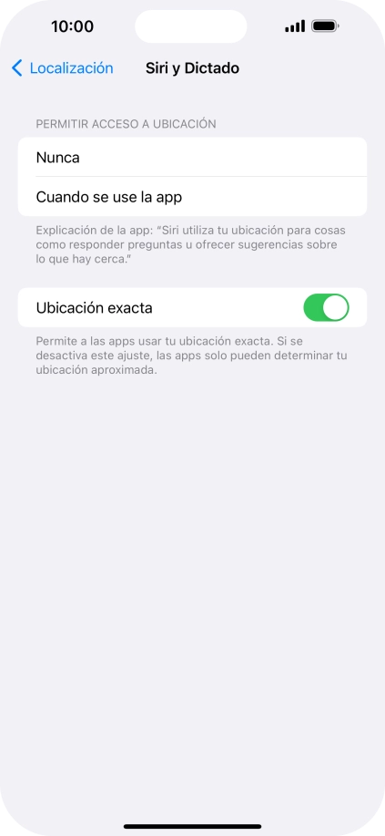 Pulsa el ajuste deseado para activar o desactivar la función. Pulsa el ajuste deseado para activar o desactivar la función.