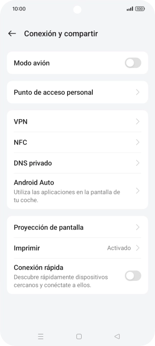 Pulsa Punto de acceso personal. Pulsa Punto de acceso personal.